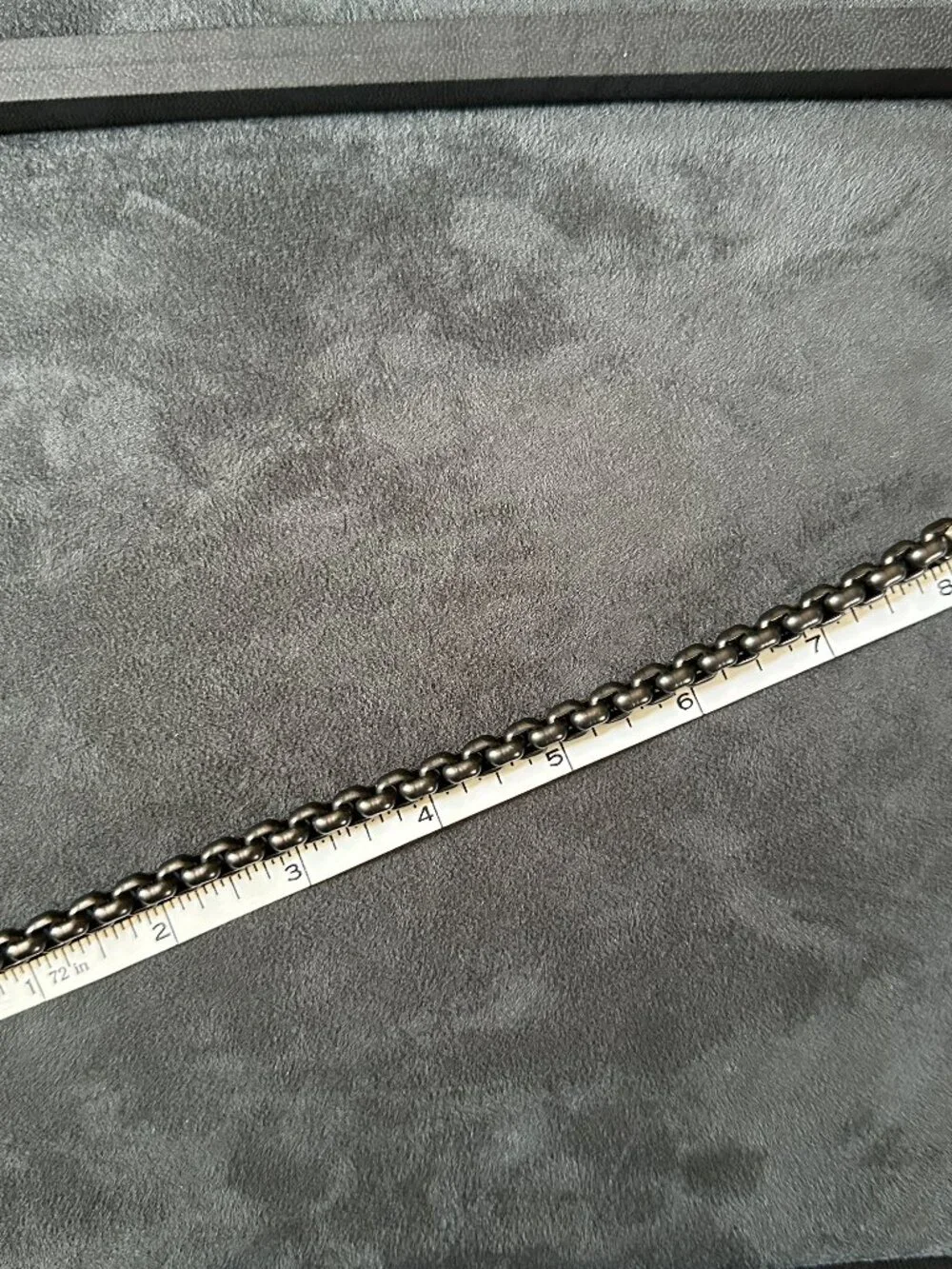 David Yurman Box Chain Bracelet w/ Stainless Steel & Sterling Silver, 7.3mm - 9